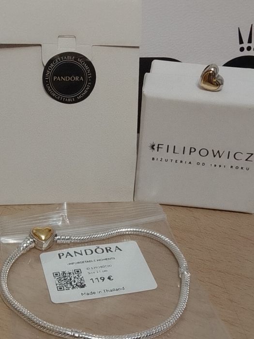 Zestaw bransoleta Pandora Moments i zawieszka Filipowicz
