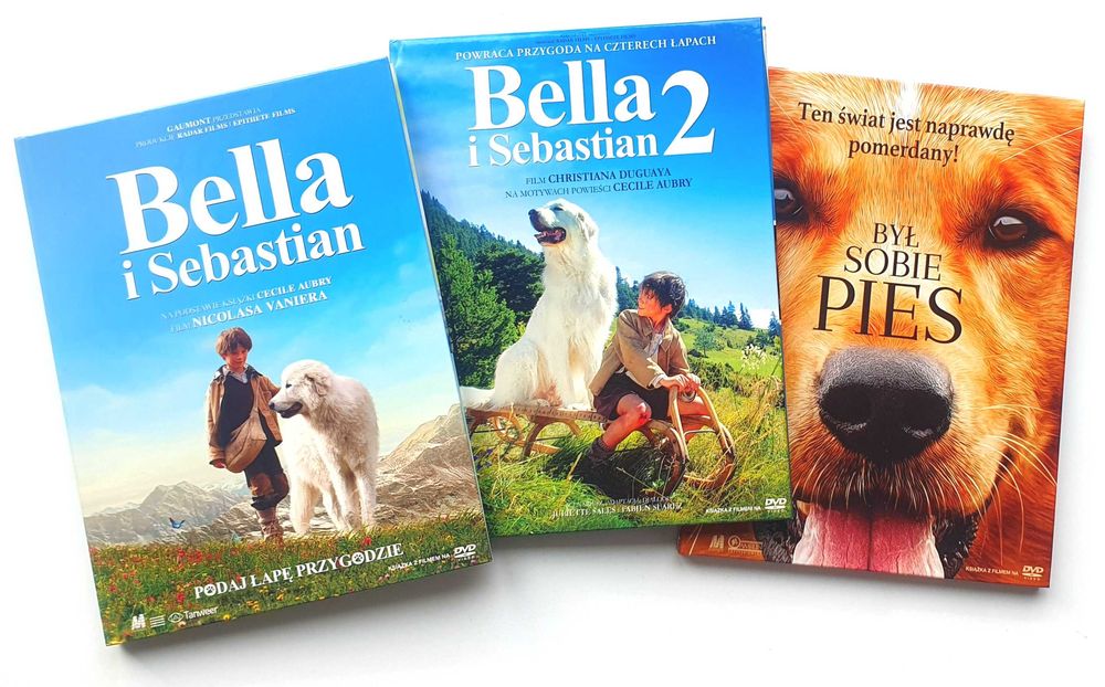 Bella i Sebastain, cz. 1 i cz. 2, Był sobie pies, pakiet 3-ech DVD