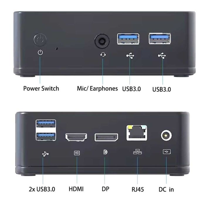 Міні ПК GenMachine/ Ryzen 5 3550H/ Radeon Vega 8 / 16GB DDR4/ 512GB m2