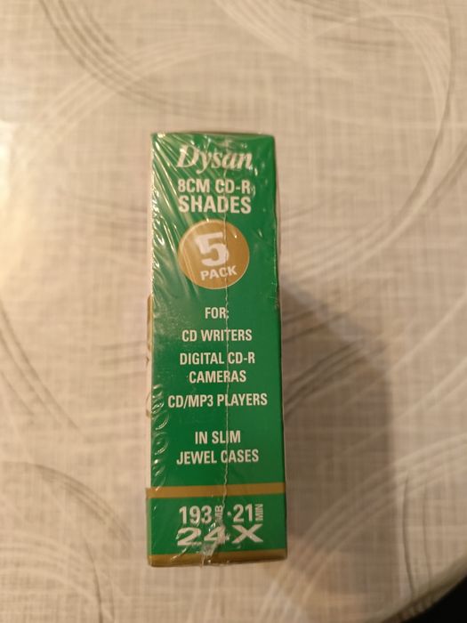 Диски Dysan Shades 5 кольорів - коробка з 5 чистих дисків CD-R 8 см.