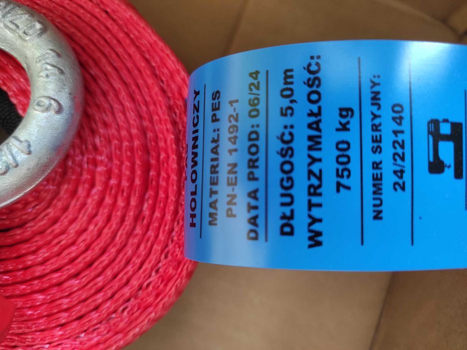 Pas 5 Metrów Holowniczy 7,5 ton Polska Firma