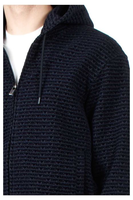 EMPORIO ARMANI luksusowa włoska bluza LOGO ALL OVER