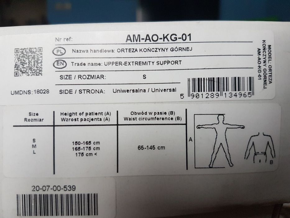 Orteza Kończyny Górnej Barku