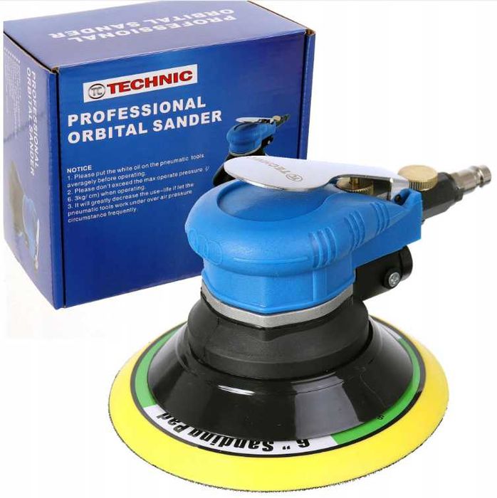 Szlifierka Mimośrodowa Pneumatyczna Tarcza 150mm Rzep Skok 5mm