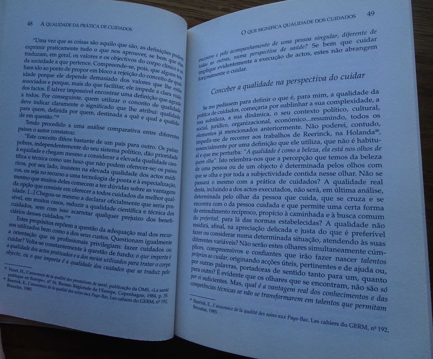 Qualidade em Enfermagem (Pensamento e Ação na Perspetiva de Cuidar)