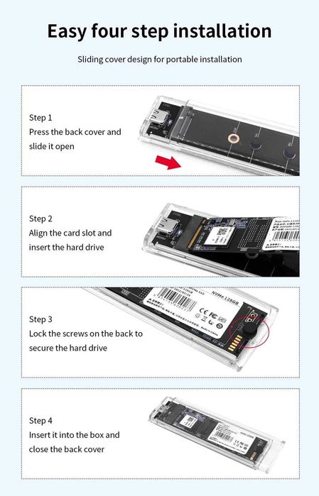 внешний карман картридер для накопителей SSD M.2 NVME+NGFF to USB