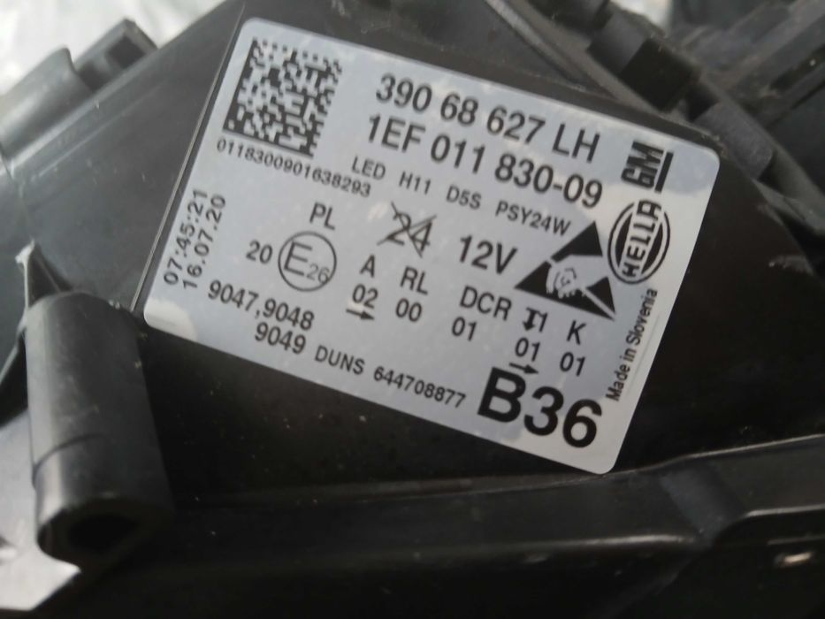 opel corsa e xenon przednia lewa lampa