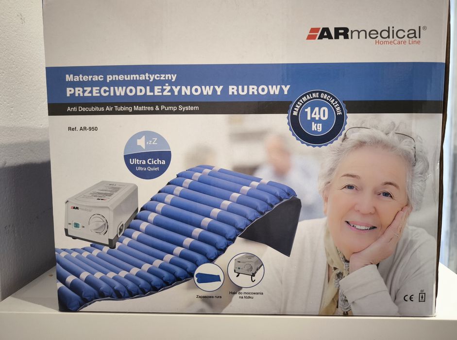 Materac przeciwodleżynowy rurowy