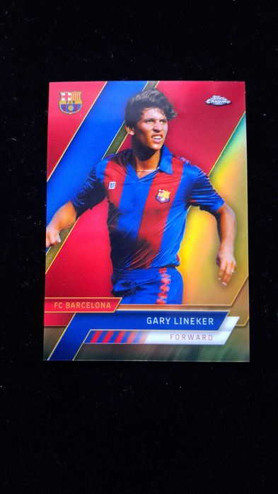 Gary Lineker Topps Chrome Barcelona /50 GOLD Refractor