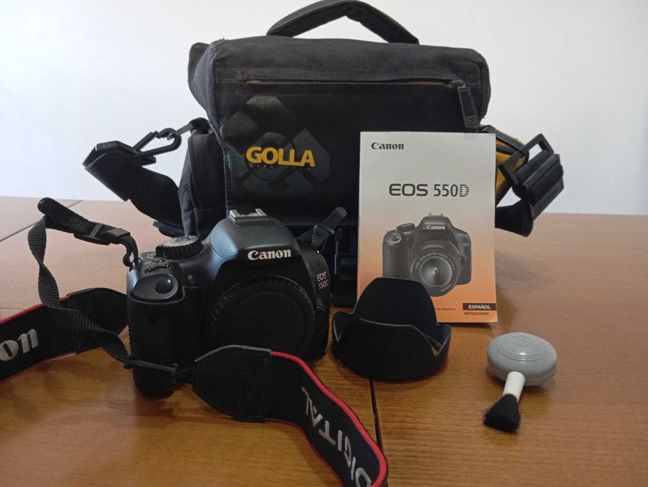 Conjunto Máquina Fotográfica e lentes