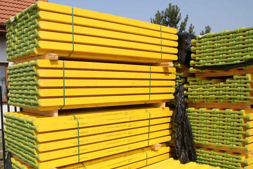 Dźwigary H20, doki, sztyce, legary, belki, szalunek stropowy