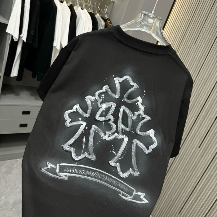 CHROME HEARTS футболка мужская оверсайз черная унисекс