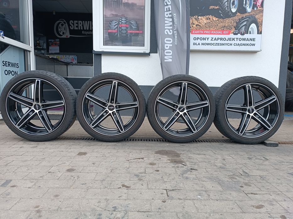 Koła na felgach aluminiowych 5x112 ET37 19" opony 225/40R19  Audi Volkswagen Skoda