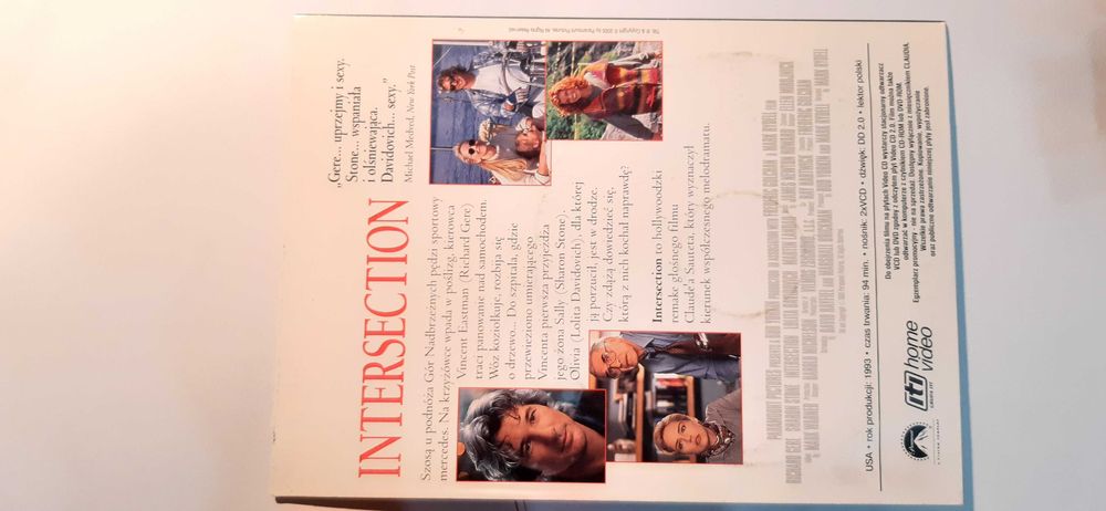 Intersection, film 2 x vcd  na rozstaju