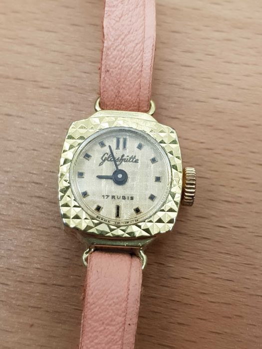 *GUB *Glashütte* koktajlowy damski zegarek biżuteryjny