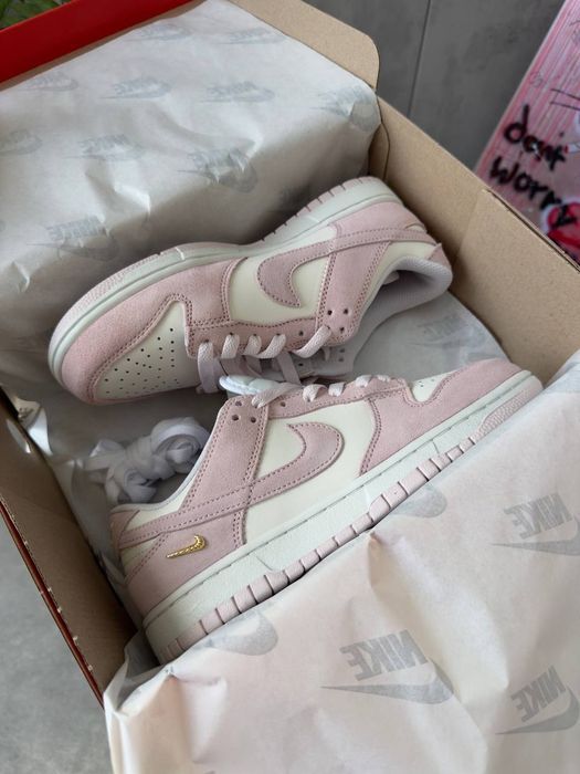 НОВИНКА‼️Nike Dunk Low Pearl Sail Pink жіночі кросівки найк данк данки