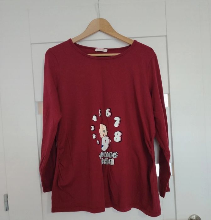 Ciążowy top z długim rękawem