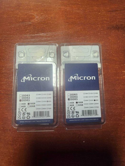 Оперативна пам'ять для ноутбука Micron DDR5 16GB 4800MHz 2 шт. - 32 Гб