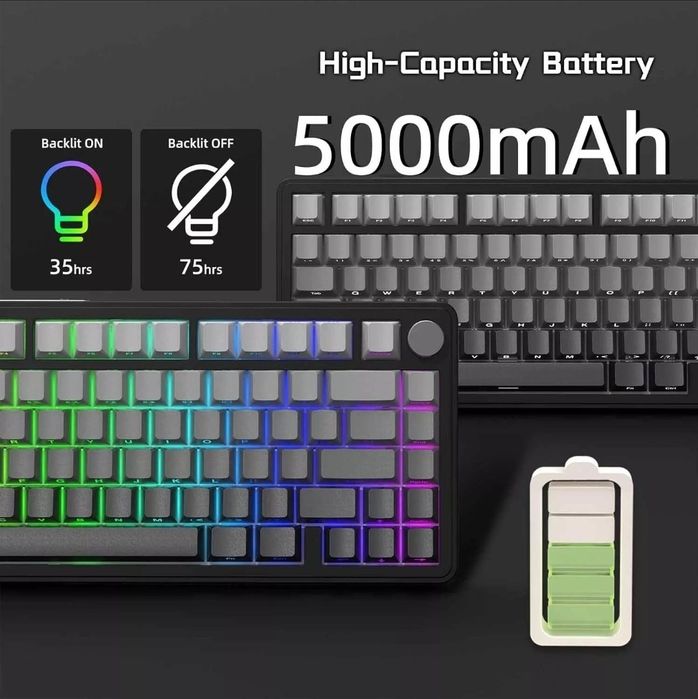 Механическая клавиатура Attack Shark X85 (Чёрно-белый градиент)