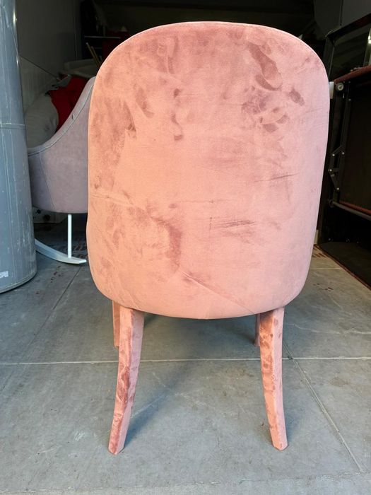 2 Cadeiras Veludo Rosa Blush — Pernas Douradas | Porto