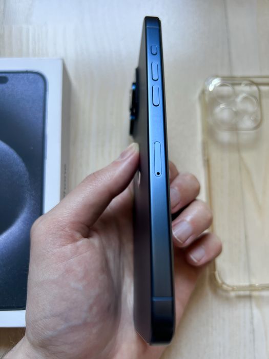Ідеальний Стан 15 PRO MAX 1 Tb Терабайт Blue Titanium НА ДВІ СІМ КАРТКИ ФІЗИЧНІ Оригінал