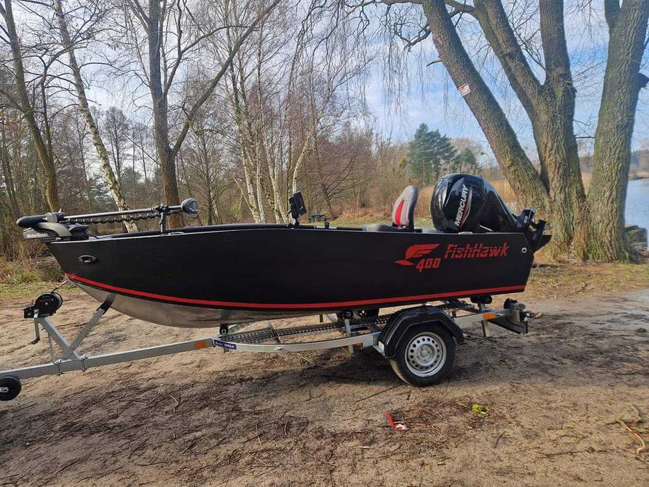 Łódź wędkarska aluminiowa 4m FishHawk 400