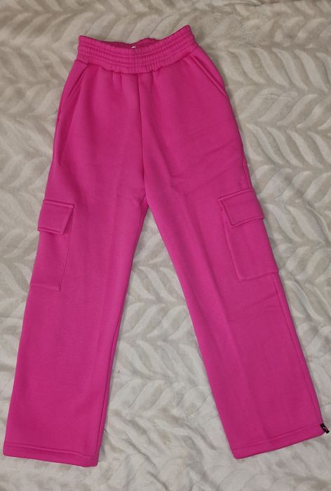 Штаны карго на флисе