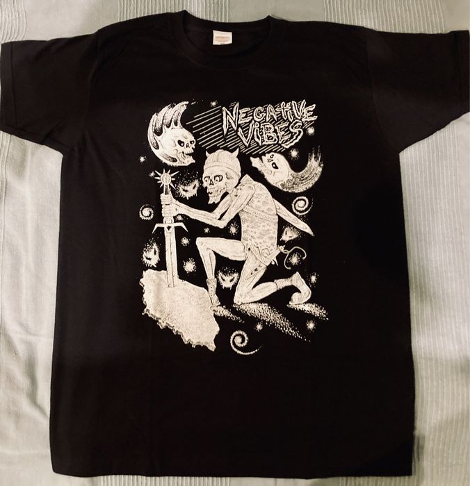 T shirt Negative Vibes hc punk NOWA DUZA M