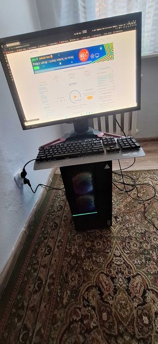 Komputer gamingowy R5 3600 rtx 2060 + monitor