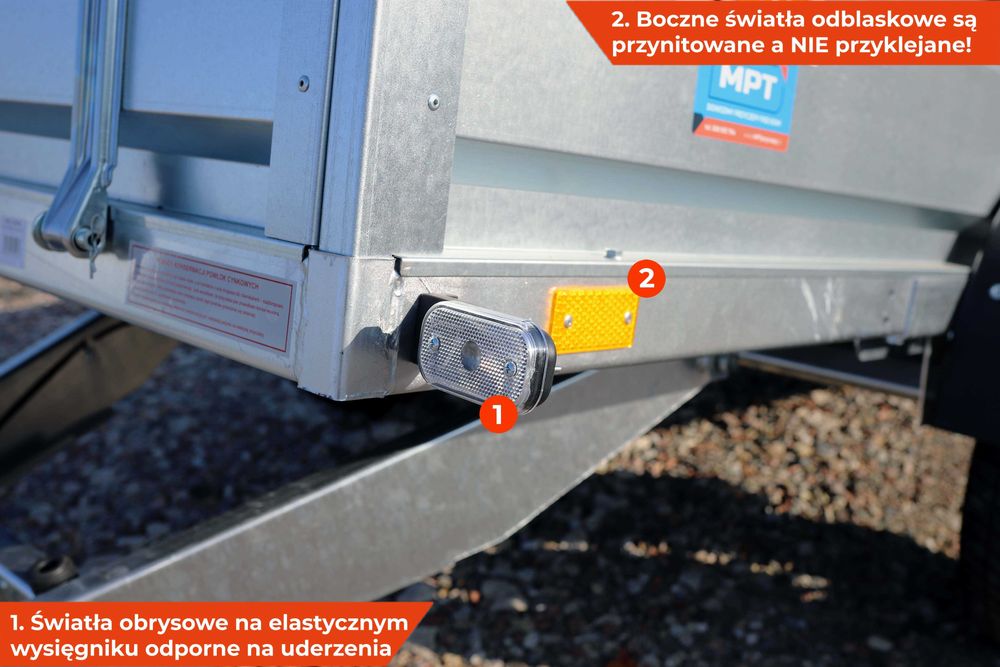 ULTRA mocna przyczepa samochodowa spawana Neptun 236 x 126 kiper 750kg