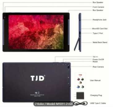 Tablet TJD MT-1011QR 10,1" 2 GB / 64 GB czarny