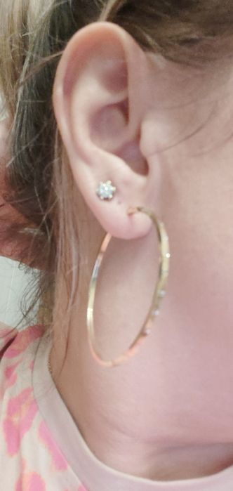 Piękne kolczyki kółka 5 cm 585