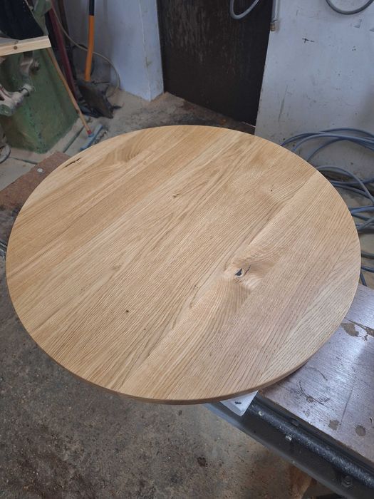 Okrągły blat dębowy