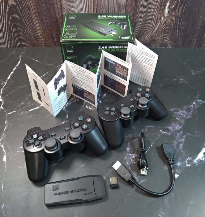 Игровая приставка tv stick game 3888 игр HDMI 64Gb на двоих