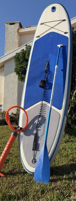 Prancha Stand Up Paddle 10’7” – Como Nova + Remo + Bomba + Quilha + Leash+ Mochila