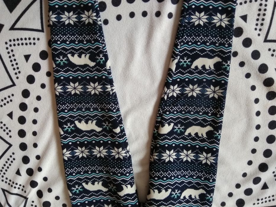 Legginsy w misie polarne niedźwiedzie 122/128 Miego