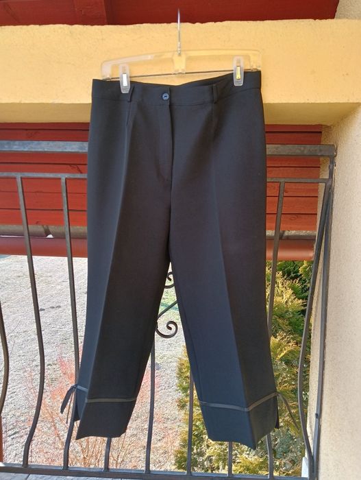 Eleganckie spodnie damskie 3/4 w kant Vintage