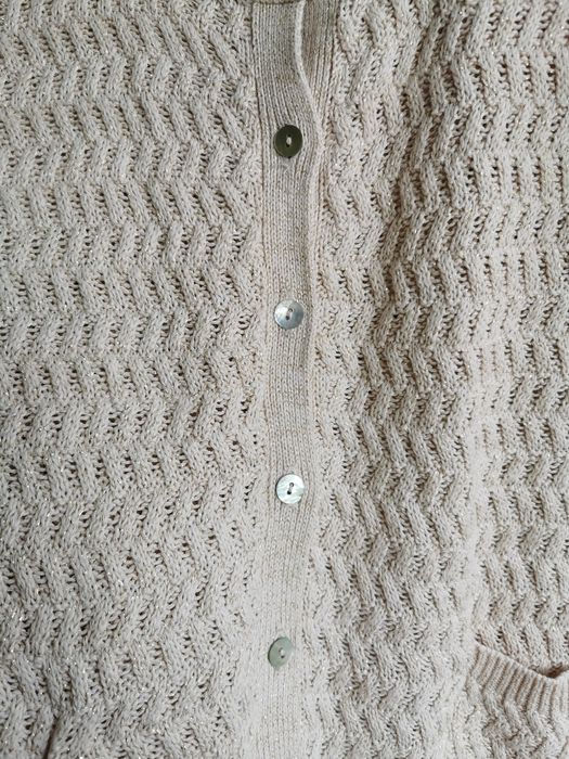 Sweter ażurowy Mango r. M pudrowy róż