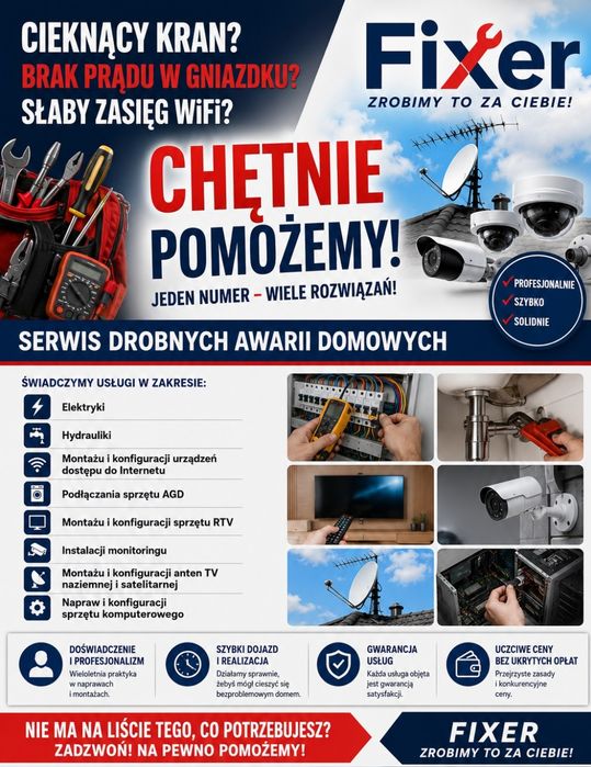 Serwis Awarii Domowych Hydraulika Elektryka Komputery SAT TV AGD RTV