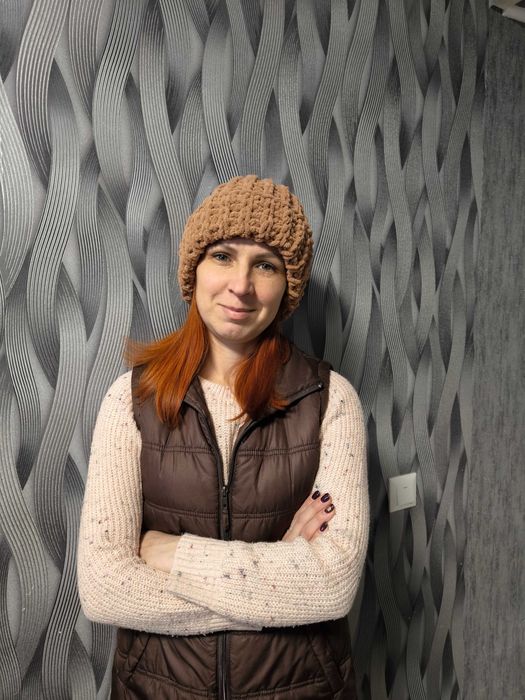 Шапка жіноча,тепла шапка,шапка в'язана