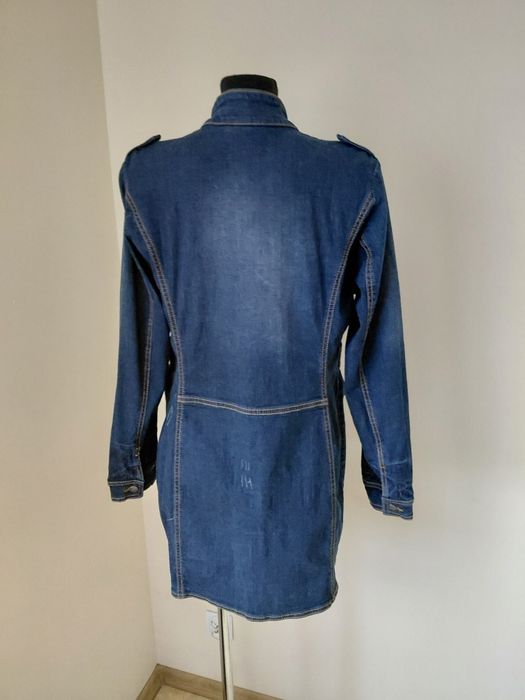 Kurtka jeansowa damska, płaszczyk marki Bonprix,  rozmiar M/L