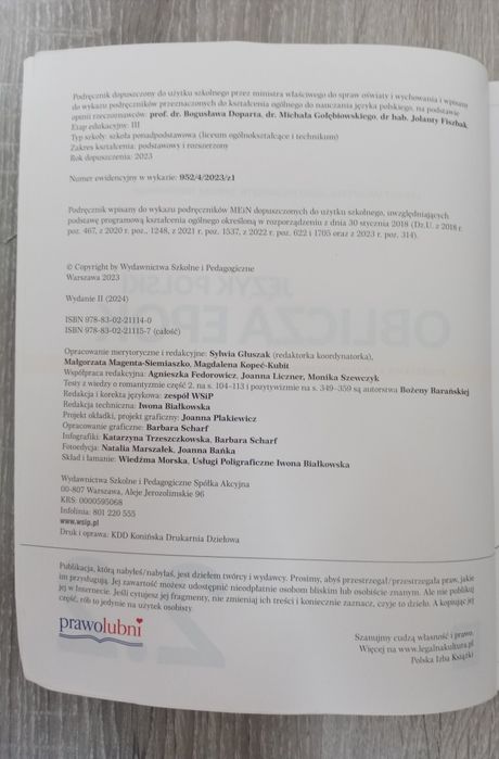 Język polski oblicza epok 2.2 nowa edycja WSiP