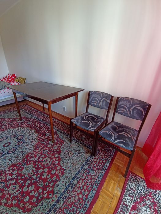 Stół+5 krzeseł 70's design PRL