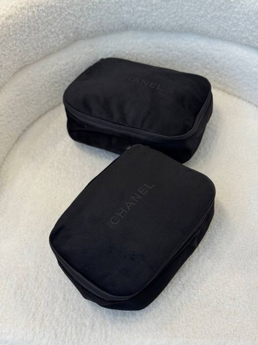 косметичка чорна Chanel велюр