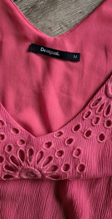 Bluzka Desigual haft ażurowy podszewka rozm. M