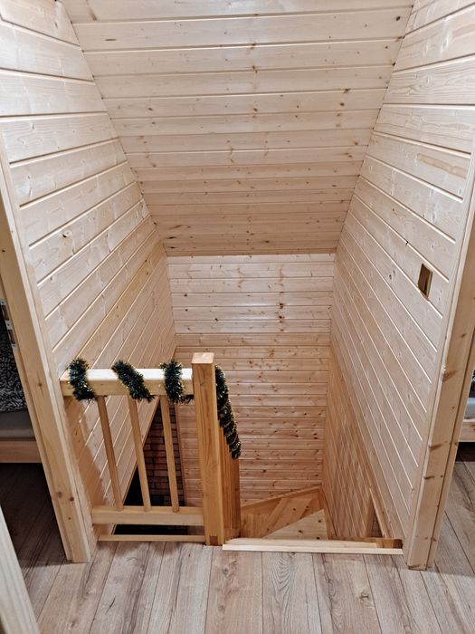 Domek nad jeziorem na Kaszubach na wzgórzu BALIA SAUNA