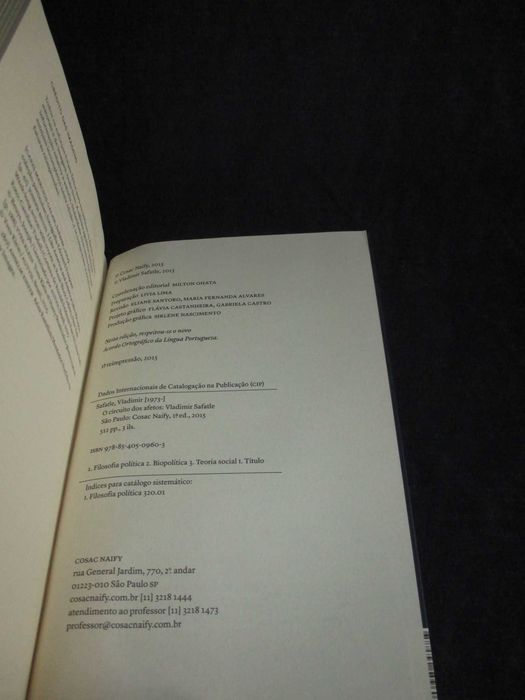 Livro O Circuito dos Afetos Vladimir Safatle