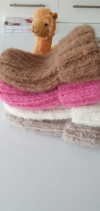 Czapka handmade merino alpaka
