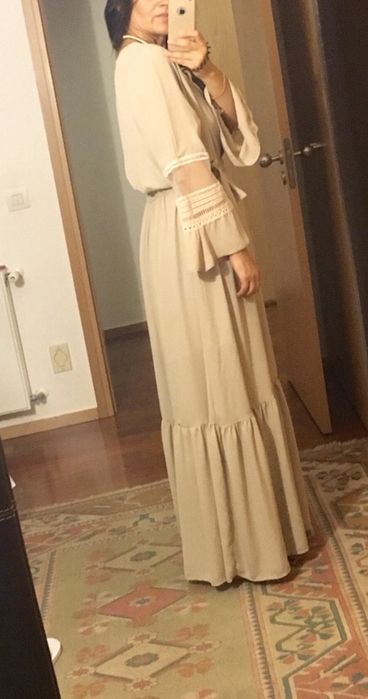 Vestido Boho beje