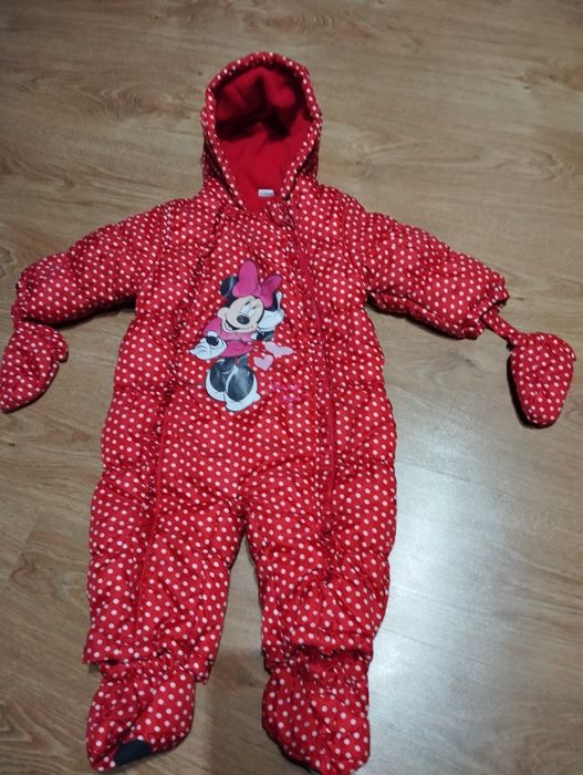 Kombinezon zimowy dziewczynka dziewczynki czerwony 80 cm 9-12 mcy
